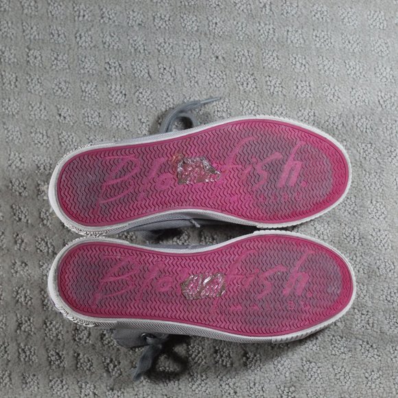 Blowfish Size 6 Grey Canvas Lace Up and Zipper Sneakers - Picture 6 of 6